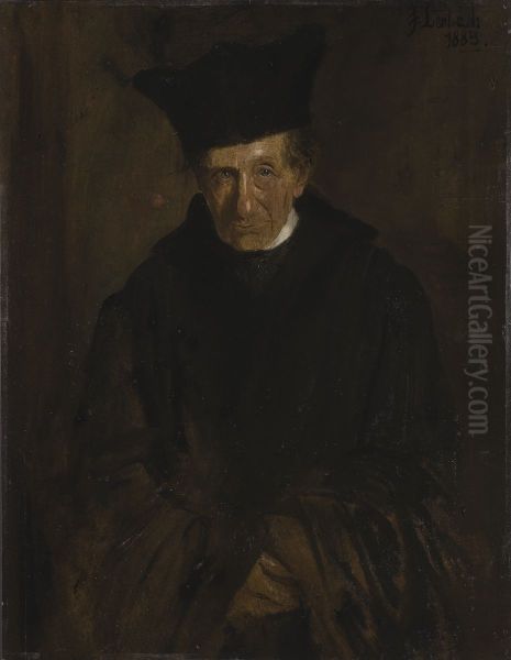 Teologen Ignaz von Dollinger (1799-1890) Oil Painting by Franz von Lenbach