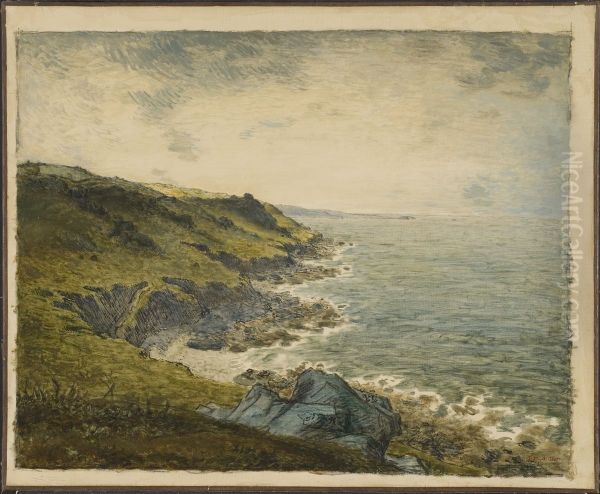 Havsstrand vid Greville Oil Painting by Jean-Francois Millet