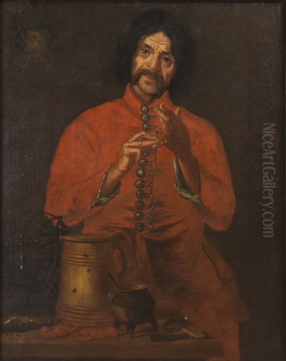 Hovnarren Hinric Hasenberger Oil Painting by David Klocker Ehrenstrahl