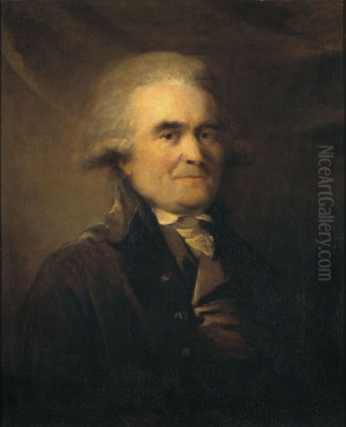The Silk Manufacturer Anders Kjellstedt Oil Painting by Carl Frederik von Breda
