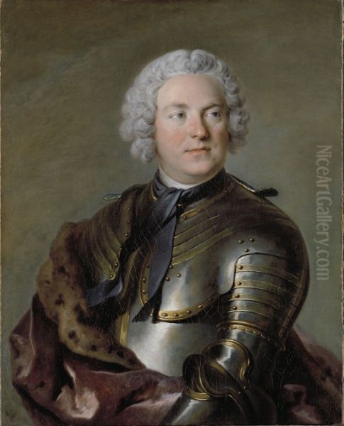 Count Carl Gustaf Tessin Oil Painting by Louis Tocque