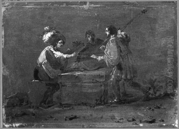 Musical Company Oil Painting by Leonaert Bramer