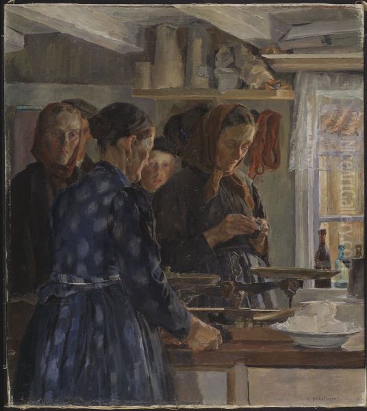 The Village Shop Oil Painting by Carl Wilhelmson