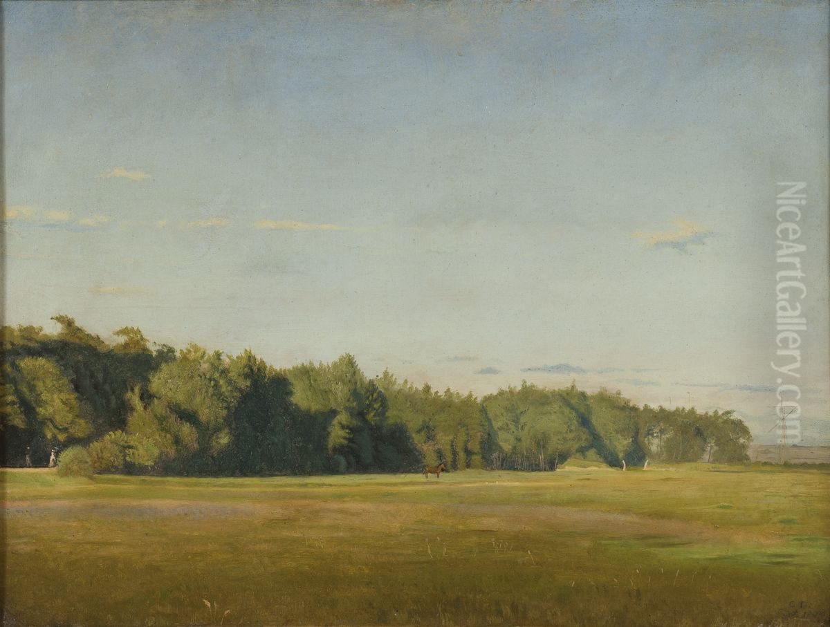 Landscape Oil Painting by Christen Dalsgaard Landscape Oil Painting by Christen Dalsgaard