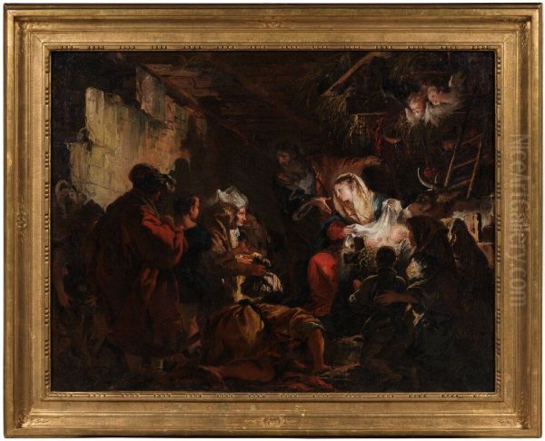 The Adoration of the Shepherds Oil Painting by Giovanni Domenico Tiepolo