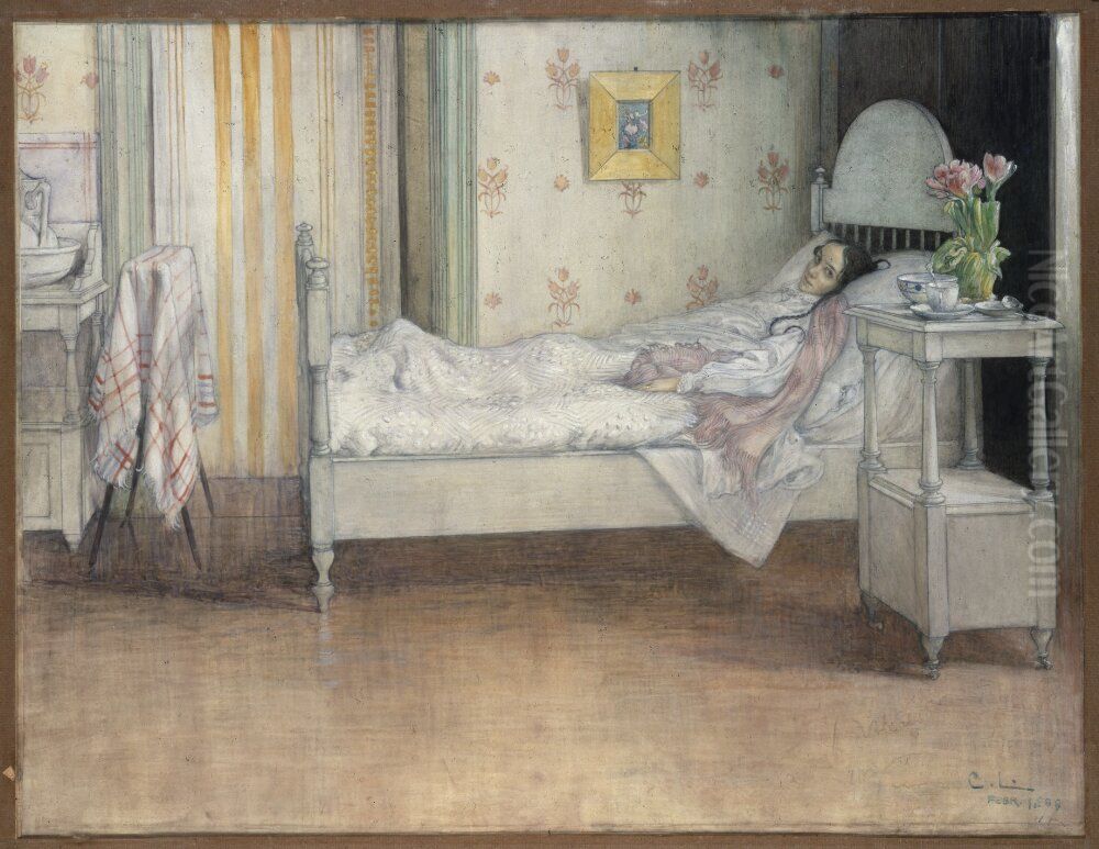 Convalescence Oil Painting by Carl Larsson
