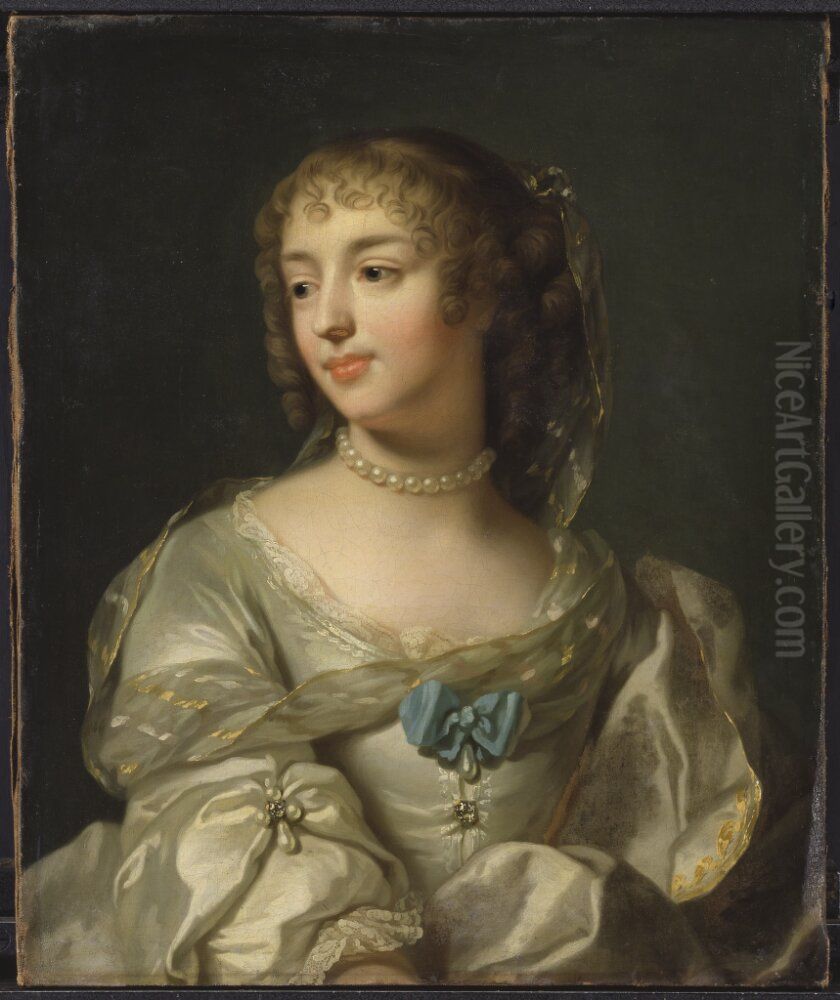 Marie de Rabutin-Chantal, g. de Sevigne/Mme de Sevigne, 1626-1696 Oil Painting by Claude Lefebvre