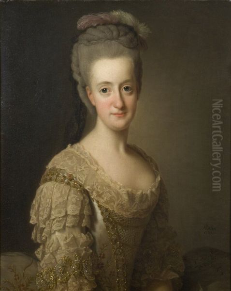 Sofia Albertina, Princess of Sweden Oil Painting by Alexander Roslin