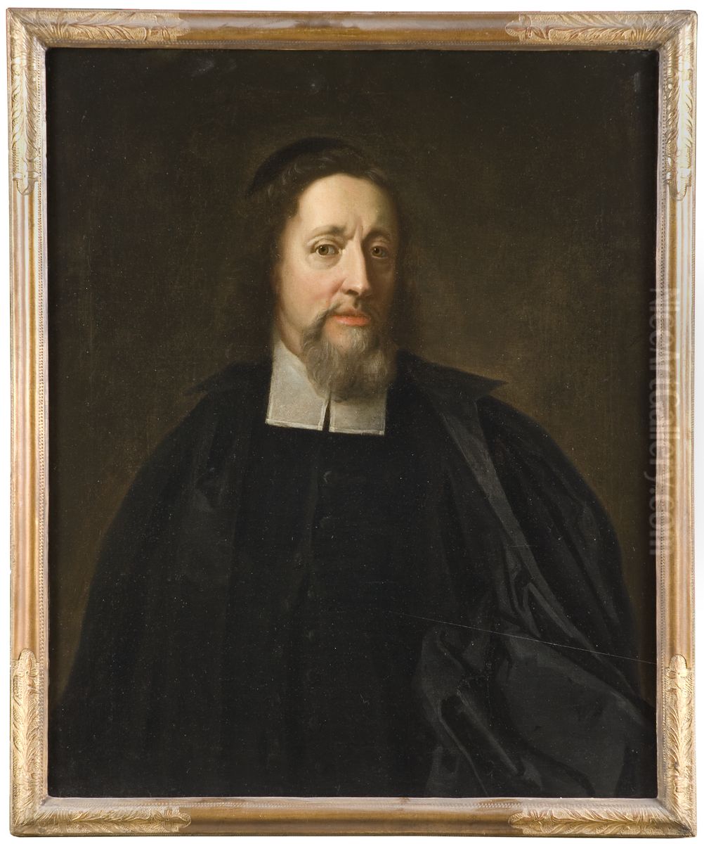 Erik Benzelius d.y., 1675-1743 Oil Painting by Johan Henrik Scheffel