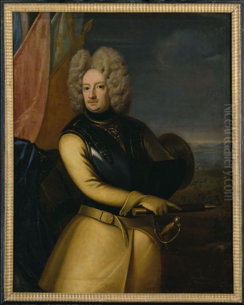 Magnus Stenbock, 1665-1717, count, field marshal Oil Painting by Georg Engelhard Schroder