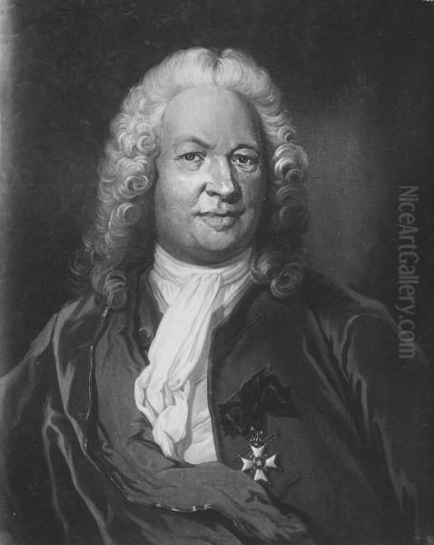 Jonas Alstromer, 1685-1761, industriman Oil Painting by Gustaf Lundberg