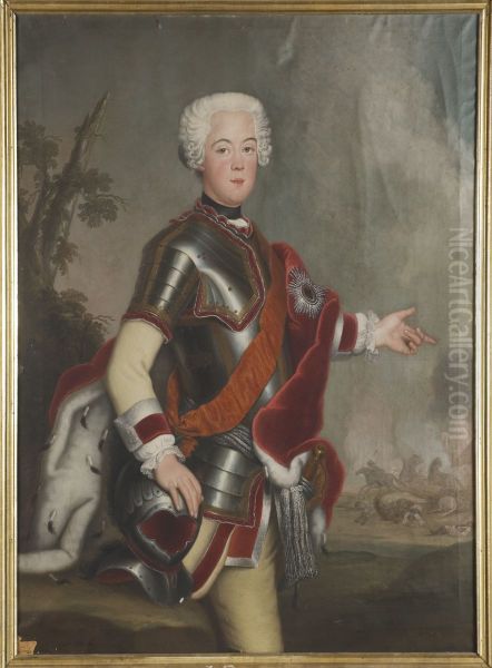 Portrait ofPrince Augustus William of Prussia1722-58 Oil Painting by Antoine Pesne