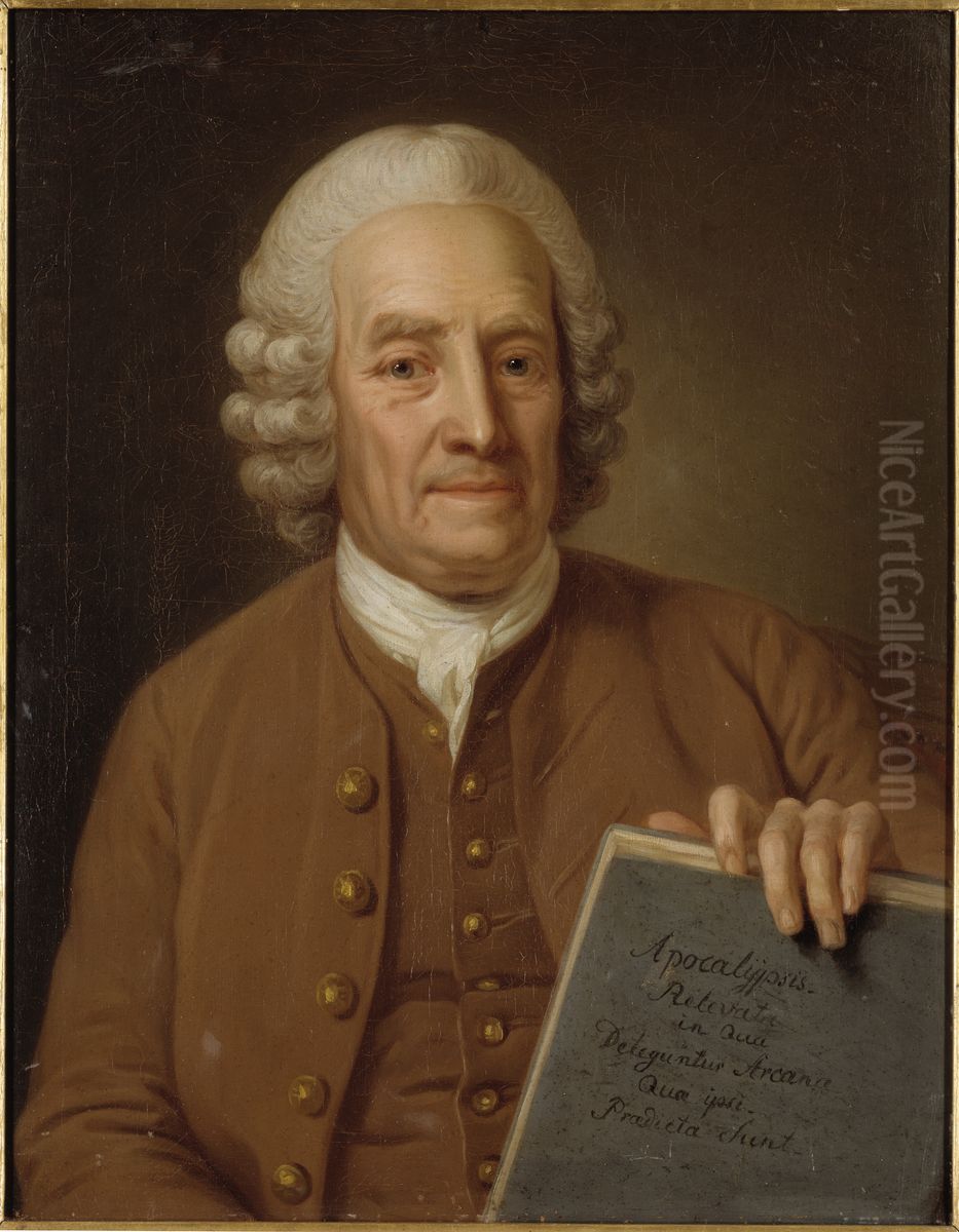 Emanuel Swedenborg, 1688-1772, ambetsman Oil Painting by Per Krafft the Elder