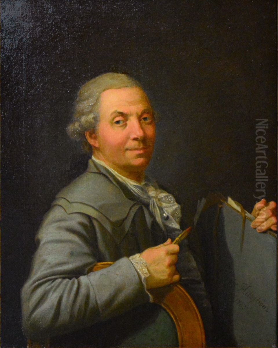 Sjalvportratt Oil Painting by Pehr Hillestrom