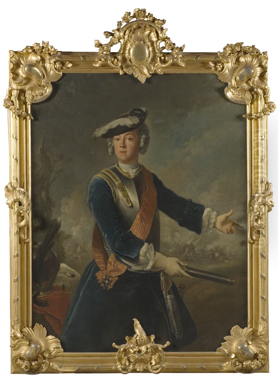 August Vilhelm, 1722-1758, prins av Preussen Oil Painting by Antoine Pesne
