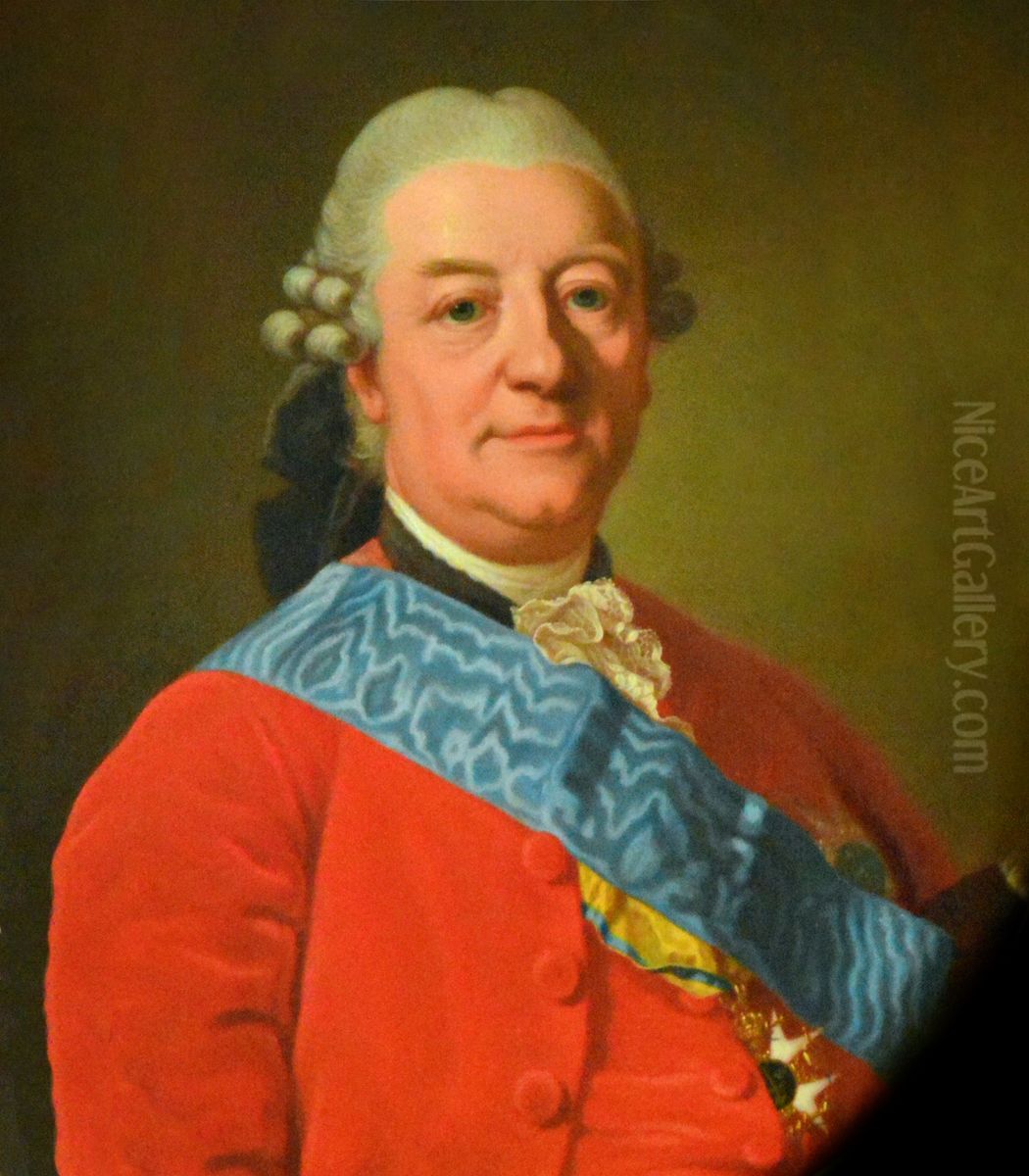 Carl Reinhold von Fersen, 1716-1786 Oil Painting by Per Krafft the Elder