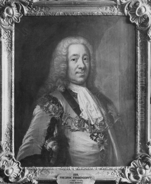 Portrait of Fredrik von Friesendorff, 1707-1770 Oil Painting by Johan Henrik Scheffel
