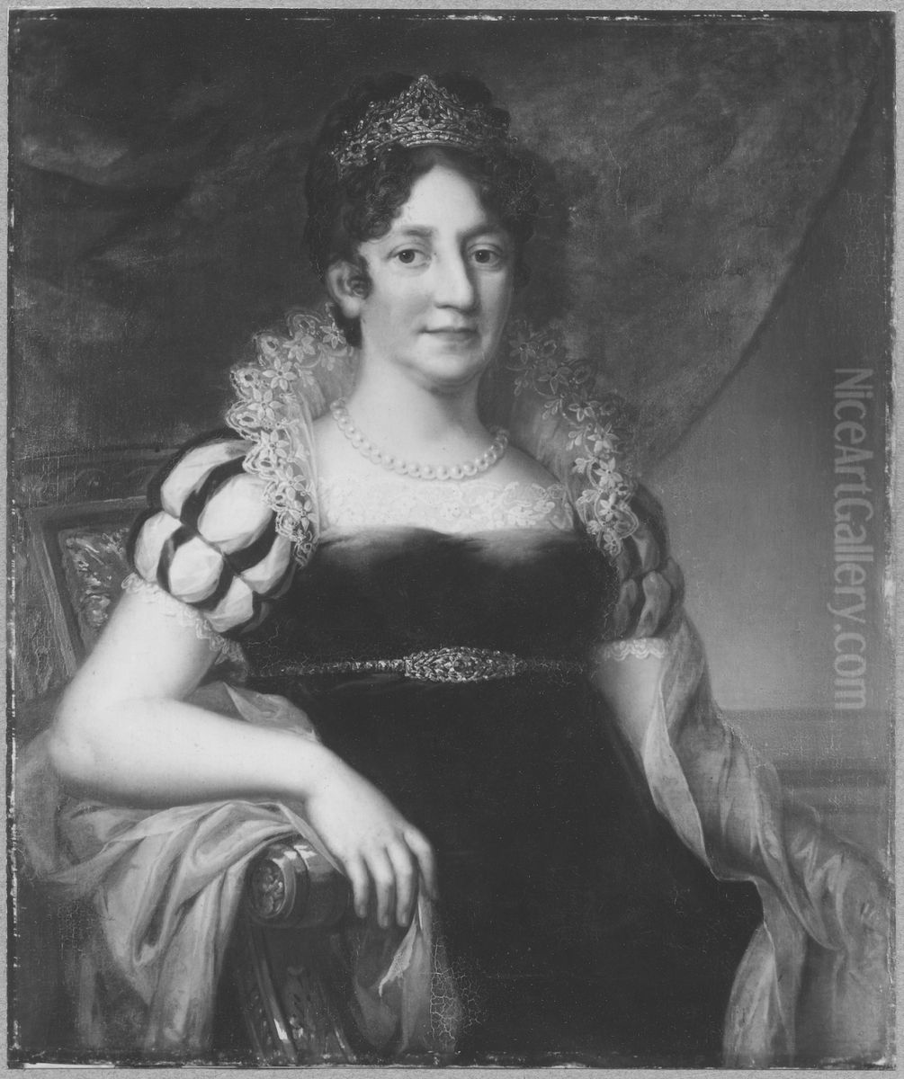 Hedvig Elisabet Charlotta, 1759-1818, prinsessa av Holstein-Gottorp, drottning av Sverige Oil Painting by Fredric Westin