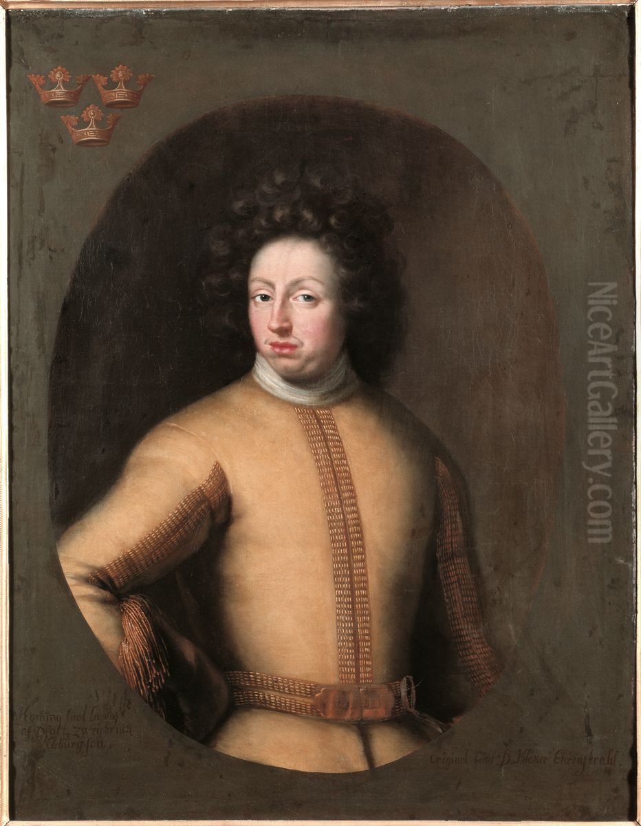 Karl XI, 1655-1697, kung av Sverige, pfalzgreve av Zweibrucken Oil Painting by David Klocker Ehrenstrahl
