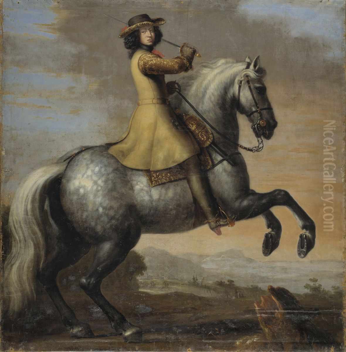 Karl XI, 1655-1697, kung av Sverige, pfalzgreve av Zweibrucken Oil Painting by David Klocker Ehrenstrahl