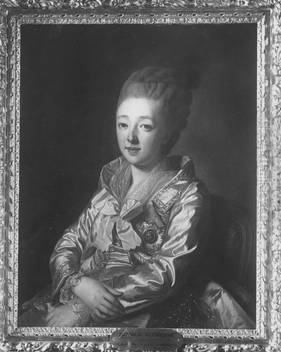 Natalia Alexievna Vilhelmina, 1755-1776, prinsessa av Hessen-Darmstadt, storfurstinna Oil Painting by Alexander Roslin