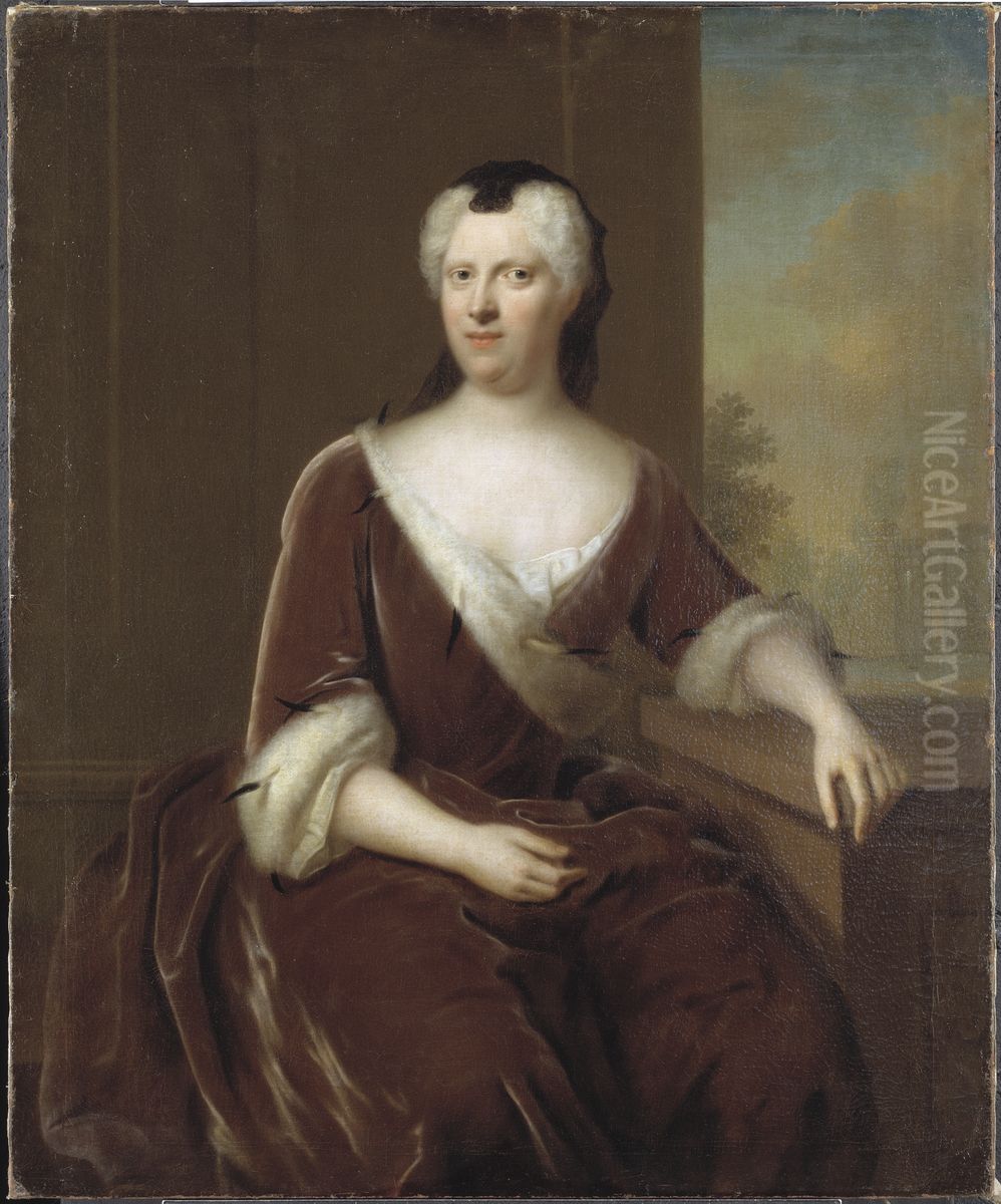 Fredrika Albertina, 1682-1755, hertiginna Oil Painting by Balthasar Denner
