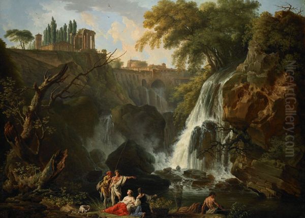 The Cascade at Tivoli Oil Painting by Joseph Vernet