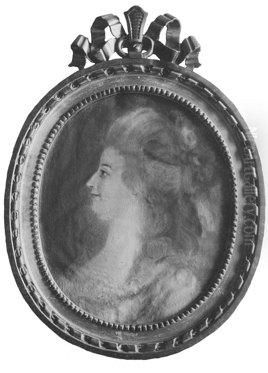Biskopinnan Wallqvist (Adolfina Lovisa Schutzercrantz, 1759-1822) Oil Painting by Jonas Forsslund