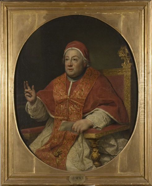Clemens XIII, 1693-1769, pave Oil Painting by Anton Raphael Mengs