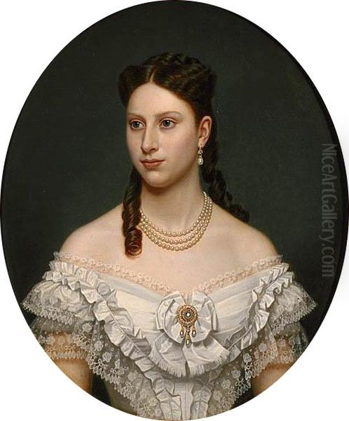 Lovisa, (Lovisa Josefina Eugenia) 1851-1926, Queen of Denmark, Princess of Sweden and Norway Oil Painting by Amalia Lindegren