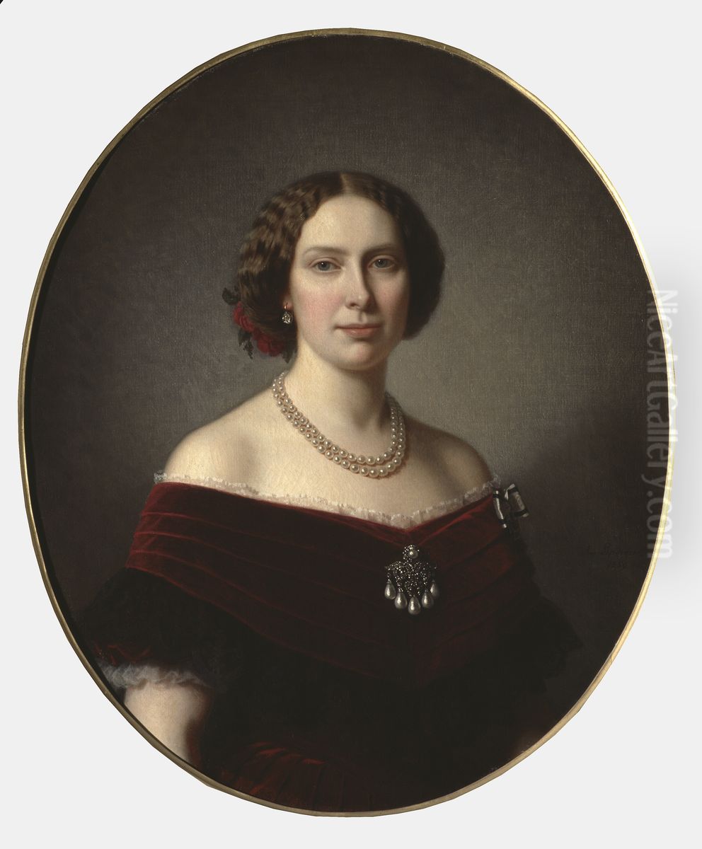Lovisa, 1828-1871, drottning av Sverige Oil Painting by Amalia Lindegren
