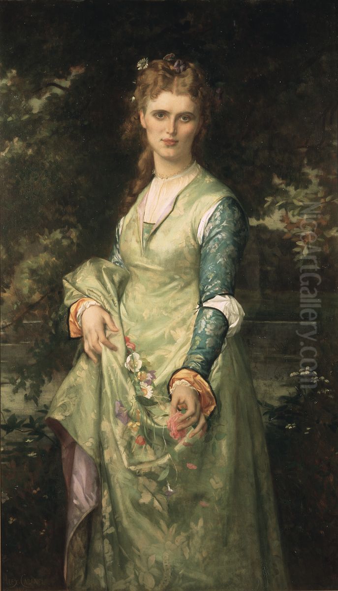 Christina Nilsson, 1843-1921, opera-singer, as Ofelia Oil Painting by Alexandre Cabanel