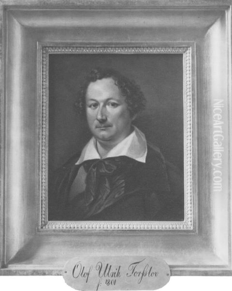 Olov Ulrik Torsslow (1801-1881), actor, theater leader, married to actress Sara Stromstedt Oil Painting by Johan Gustaf Sandberg