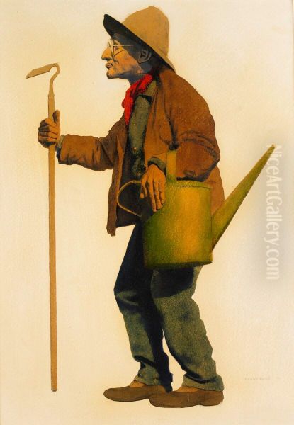 The Gardener Oil Painting by Maxfield Parrish