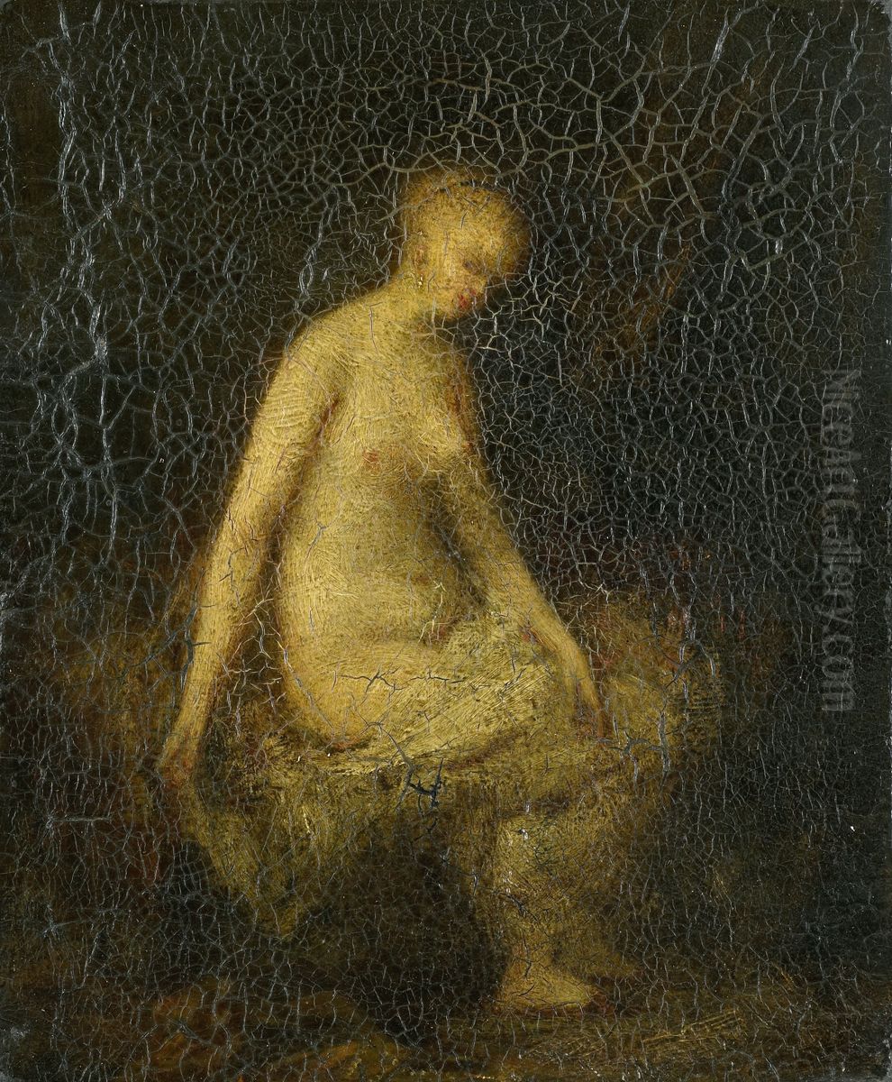 Badende vrouw Oil Painting by Hippolyte Michaud