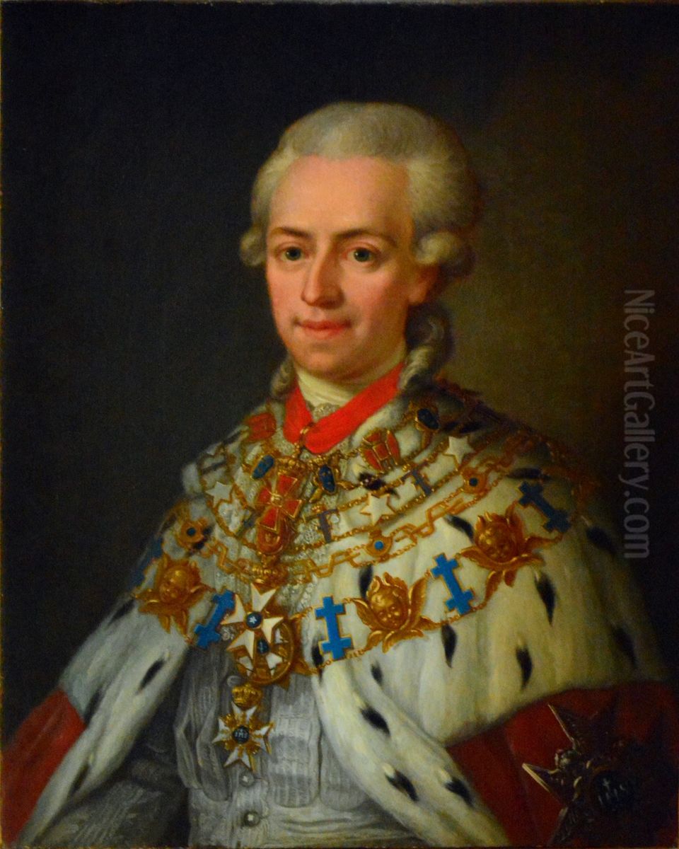Johan Gabriel Oxenstierna af Korsholm och Wasa (1750-1818), greve, riksrad, riksmarskalk, forfattare, ledamot av Svenska Akademien, gift med Lovisa Christina Wachschalger Oil Painting by Ulrika Pasch