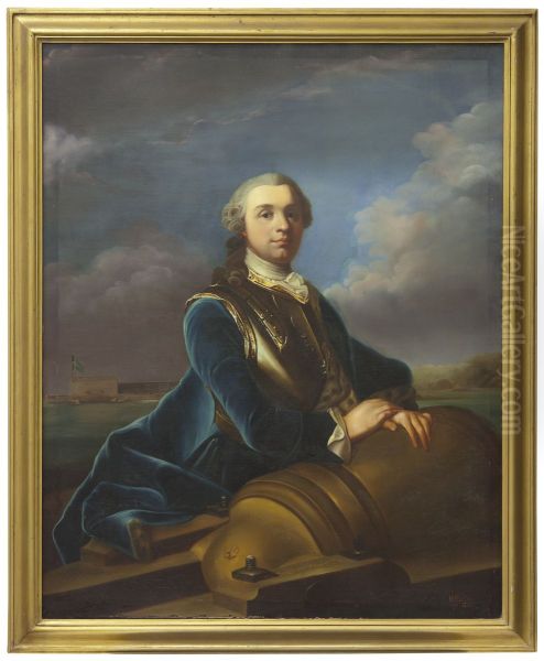 Augustin Ehrensvard, 1710-1772 Oil Painting by Olof Arenius
