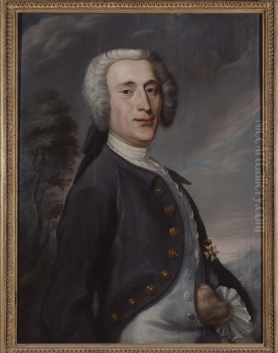 Olof von Dalin (1708-1763), chancellor, author, historian Oil Painting by Johan Joachim Streng