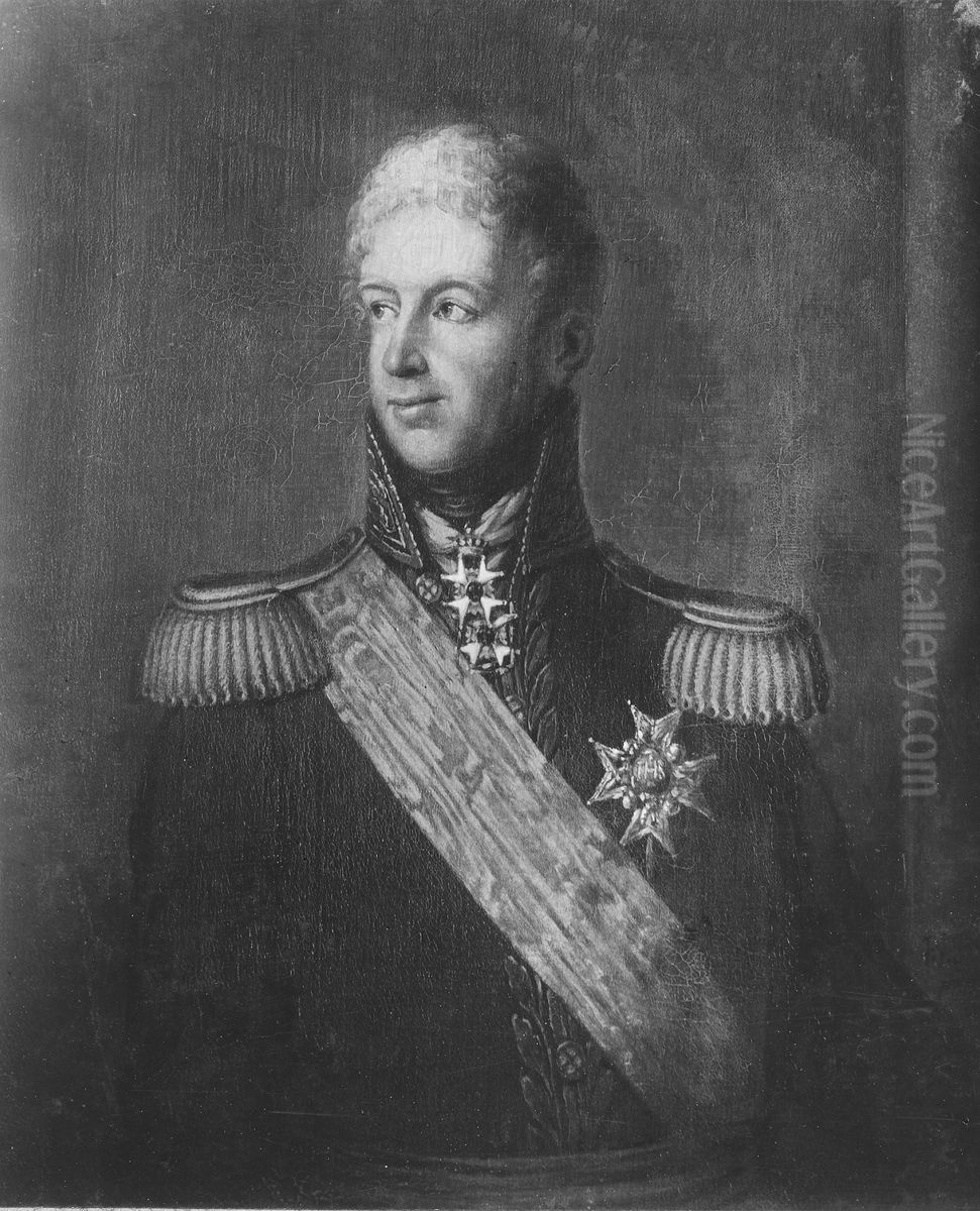 Johan August Sandels, 1764-1831 Oil Painting by Johan Gustaf Sandberg