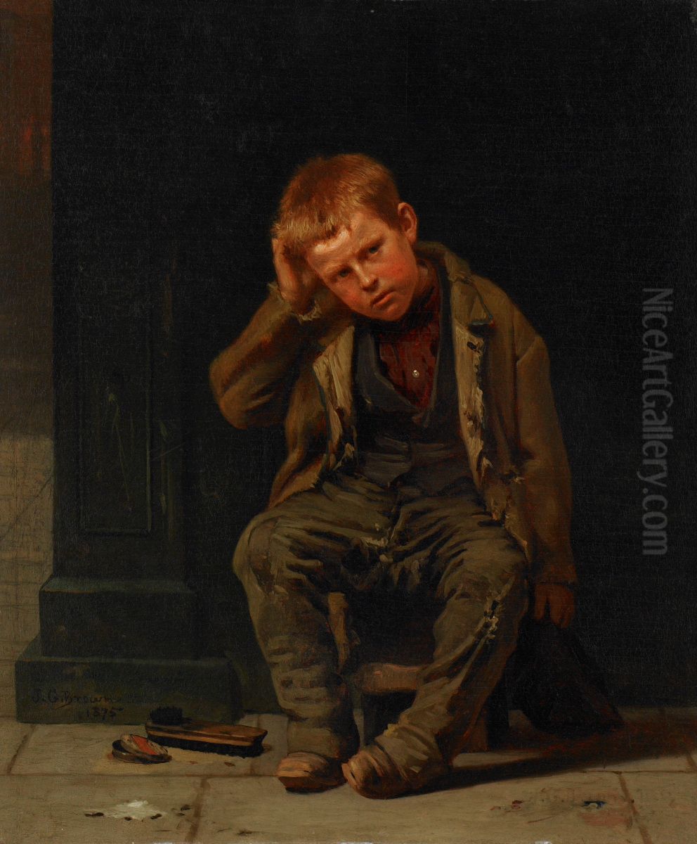 This Corner Don't Pay Oil Painting by John George Brown