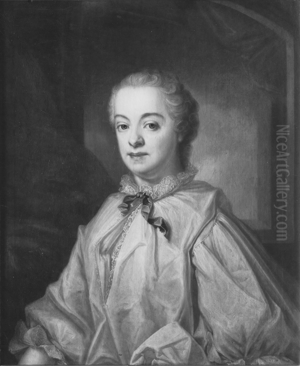 Sara Jennings, 1732-1783 Oil Painting by Johan Henrik Scheffel