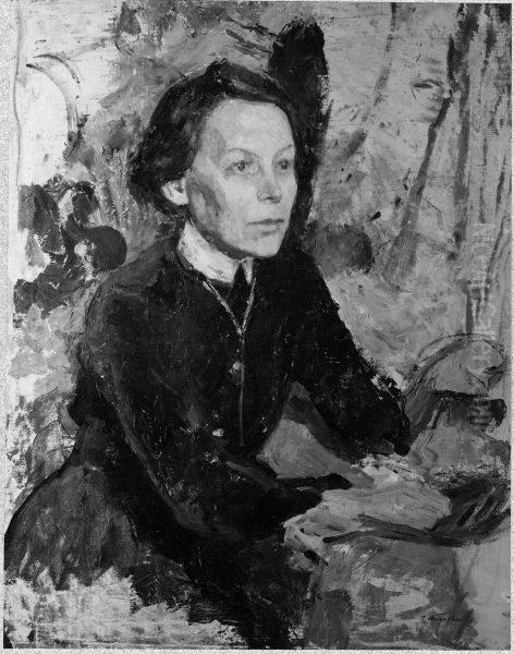 Carin Wastberg.  Study Oil Painting by Hanna Hirsch-Pauli