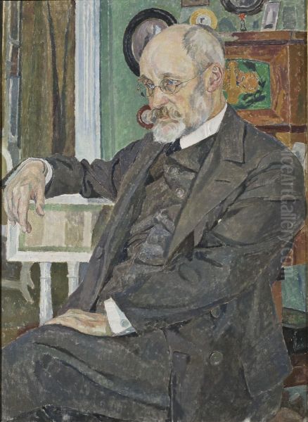 Nils Kreuger, 1858-1930, artist Oil Painting by Carl Wilhelmson