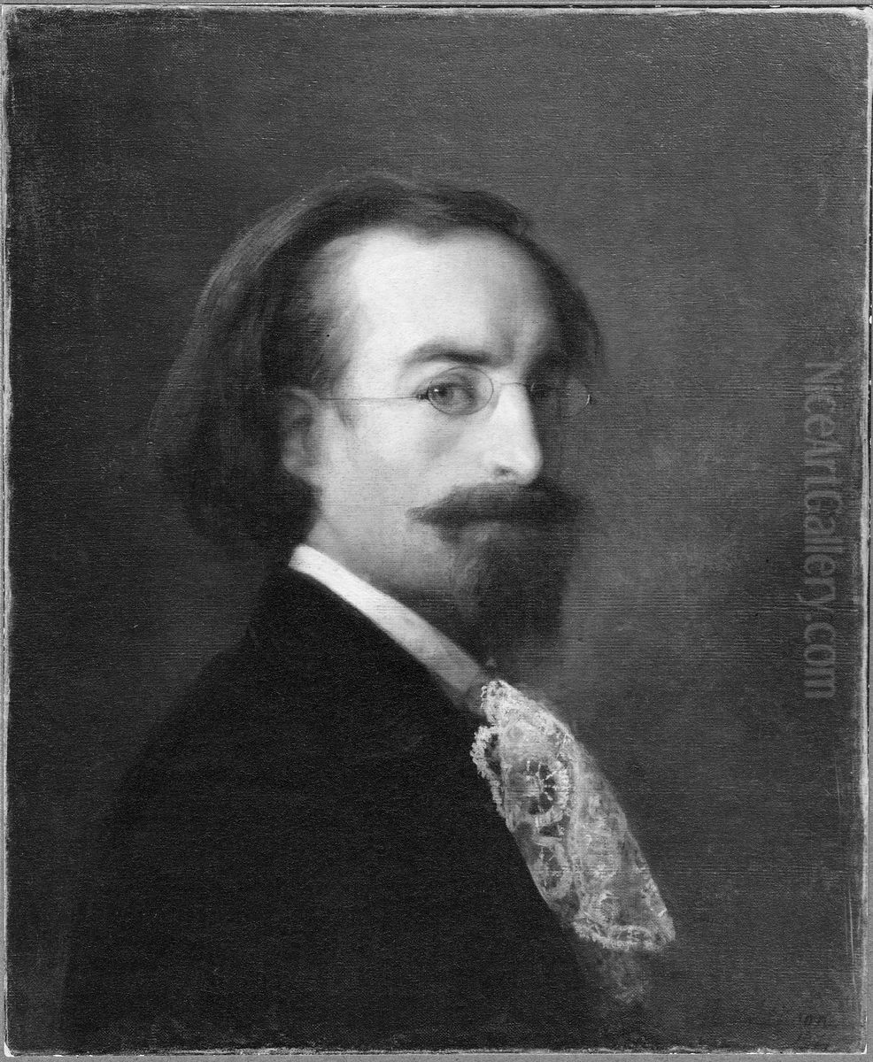 L. Dietrichson, Professor Oil Painting by Johanne Mathilde Dietrichson