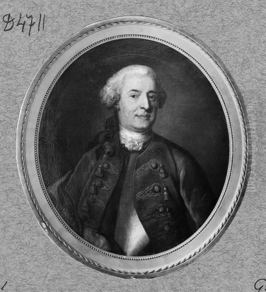 Nils Jakob Reuterholm, 1724-1791 Oil Painting by Johan Henrik Scheffel