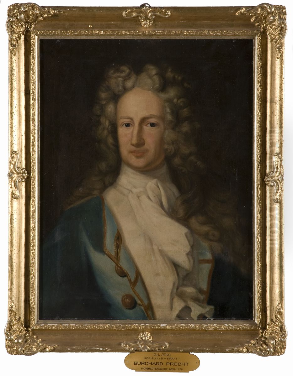 Burchard Precht, 1651-1738 Oil Painting by August Jernberg
