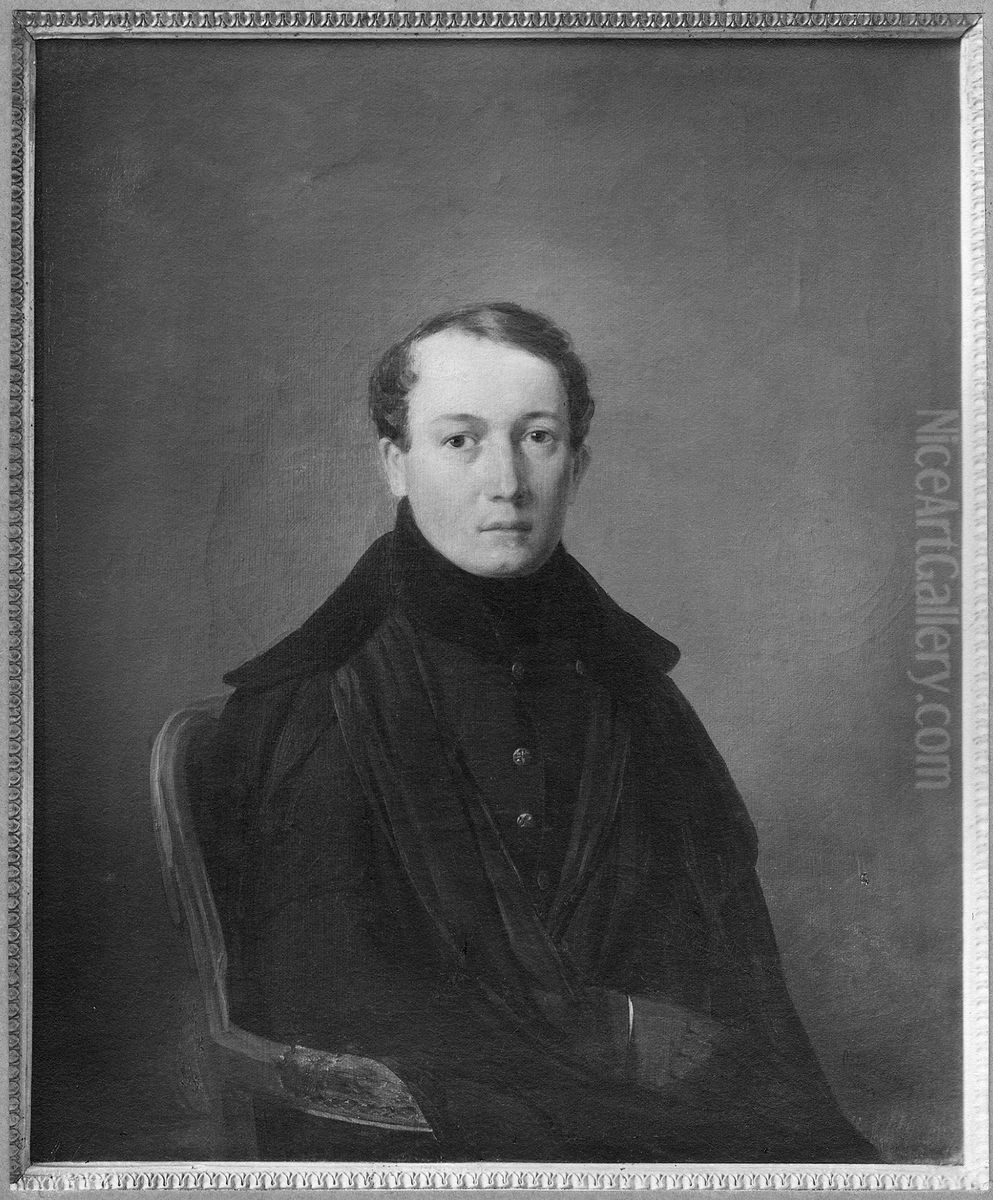 Karl August Adlersparre, 1810-1862 Oil Painting by Per Wickenberg