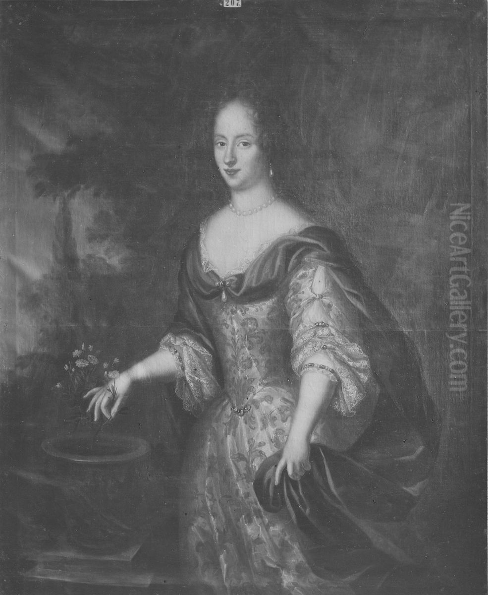 Anna Cruus af Gudhem, 1654-1692, g. Fleming af Liebelitz Oil Painting by David Klocker Ehrenstrahl