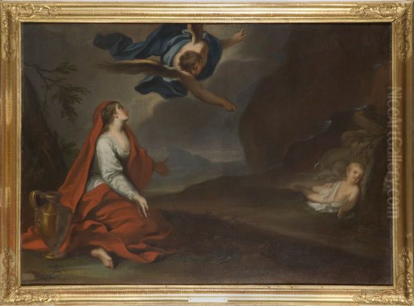 Hagar Oil Painting by Georg Engelhard Schroder