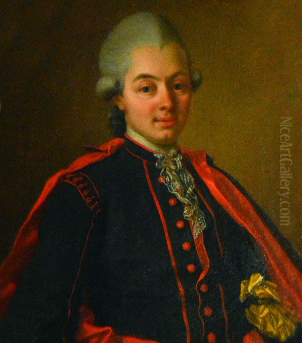 Axel Kristian Reuterholm (1753-1811), friherre, president, gift med Lovisa Charlotta Malm Oil Painting by Ulrika Pasch